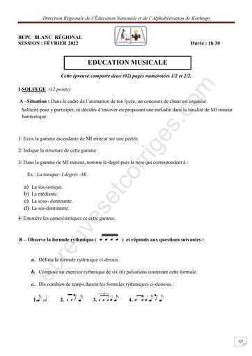 SUJET BEPC BLANC 2022 EDUCATION MUSICALE REGIONAL DE KORHOGO COTE D'IVOIRE BY Tehua.pdf