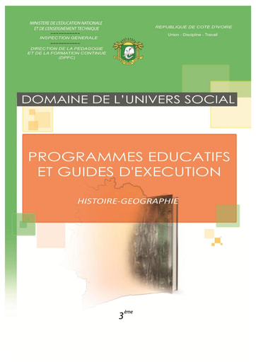 Programmes éducatifs et guides d’exécution Histoire-Géographie 3eme