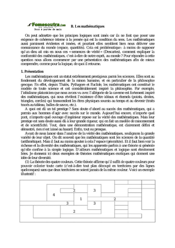 Les mathématiques - Cours de philo