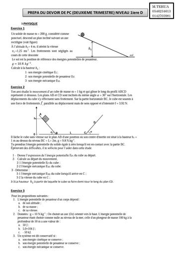 prepa devoir PC 1iere D N°1 by Tehua.pdf