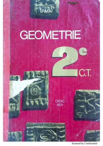 COLLECTION IRMA MATHS 2nde C GEOMETRIE by TEHUA