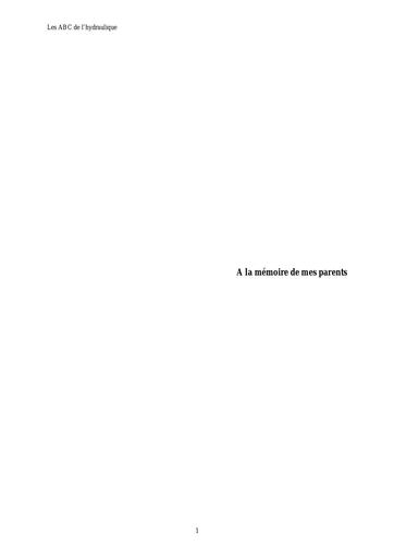 Les ABC de l'hydraulique Professeur Abdel by Tehua