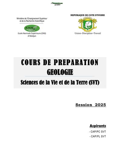 ENS SVT COURS DE MINERALOGIE Préparation aux concours ENS 2025 BY TEHUA