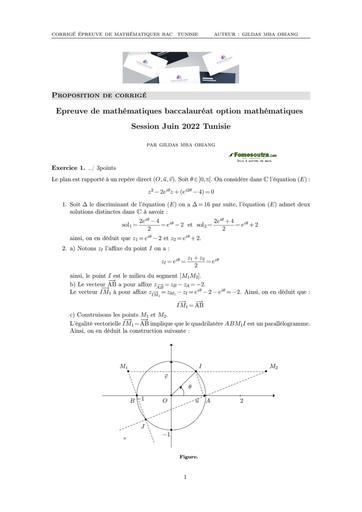 Bac sciences Tunisie 2022