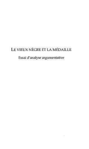 Le vieux negre et la medaille