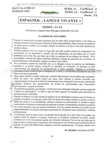 SUJET BAC 2023 ESPAGNOL LV1 SERIE A1 A2 COTE D'IVOIRE (1)