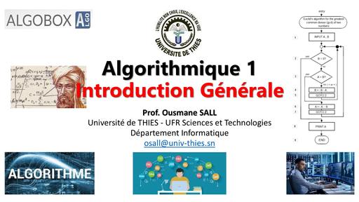 Algorithmique 1 LMI1 2021 2022 Introduction Generale by Tehua