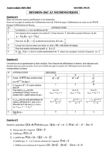 PREPA BAC A2 2022  sujet1