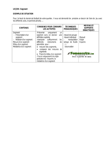 Segment - Guide pédagogique Maths 6ème