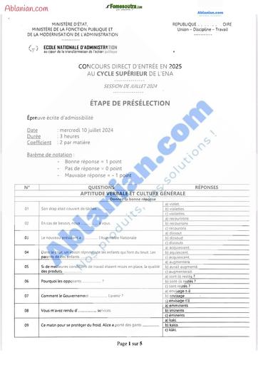 ENA SUJET CYCLE SUPERIEUR 2025 by TEHUA