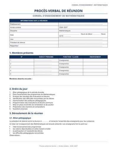 Modele PV CE Mathematiques FIN  DE TRIMESTRE BY TEHUA