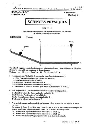 Bac c physique 2010