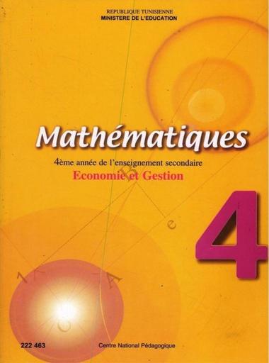 Mathématiques 4éme année de l’enseignement secondaire Economie et gestion