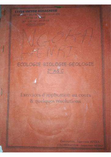 Fascicule de SVT 2nde C L V A by TEHUA