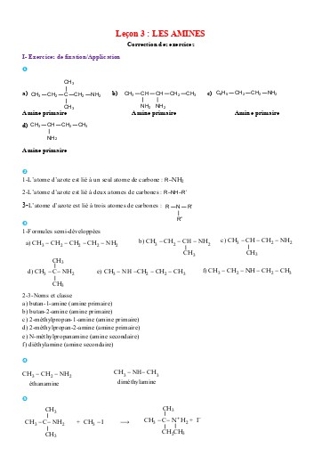 C3 Les amines