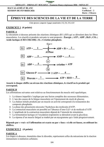 BAC BLANC 2026 DRENA BOUAFLE SUJET SVT SERIE C (SUJET) by TEHUA
