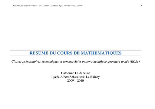 Meilleurs Resume Maths by Tehua