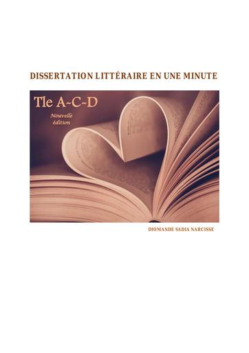 Dissertation Littéraire en une minute