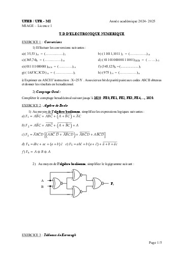 TD ELN NUM  L1 MIAGE 24 25