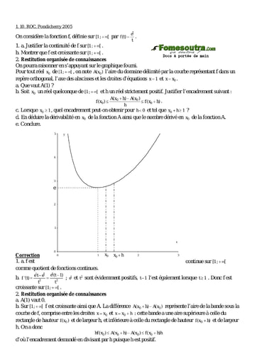 Exercices corrigés (2) d'Equation différentielles et primitives - Maths Terminale D