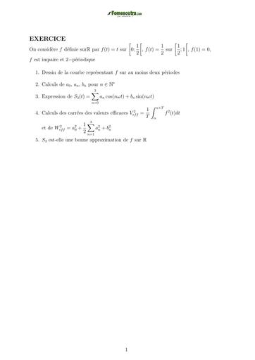TP BTS exercice Fourier 11 BY TEHUA