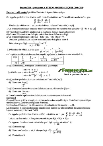 TP Corrigé (1) maths Transformée de Laplace BTS GO