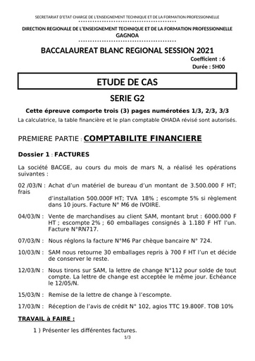 ETUDE DE CAS G2