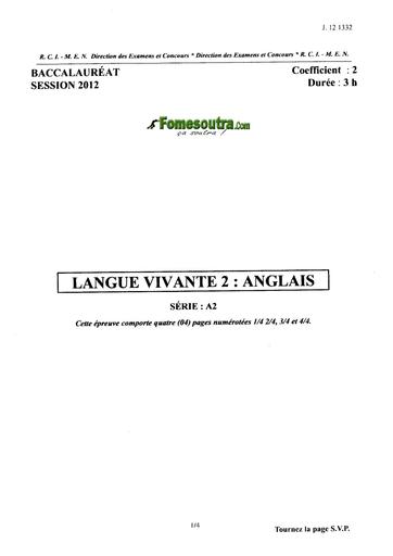 Bac a2 angl 2012 by TEHUA