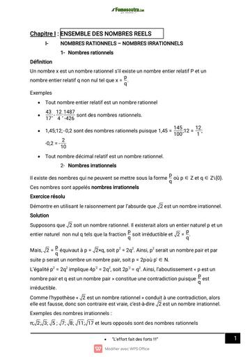 COURS DE MATHS 2ndE G2 BY TEHUA