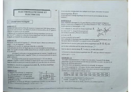 Fiche TD Champ magn et Mvt d'une particule chargée by Tehua