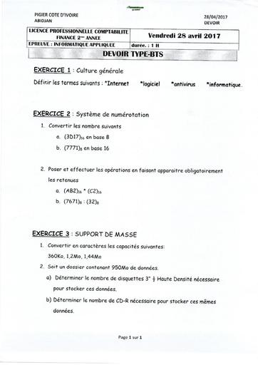 BTS 2017 INFORMATIQUE APPLIQUEE COMPTABILITE FINANCE2 BY TEHUA