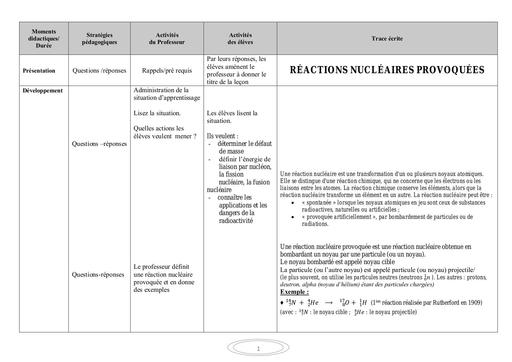 REACTIONS NUCLEAIRES PROVOQUEES by Tehua