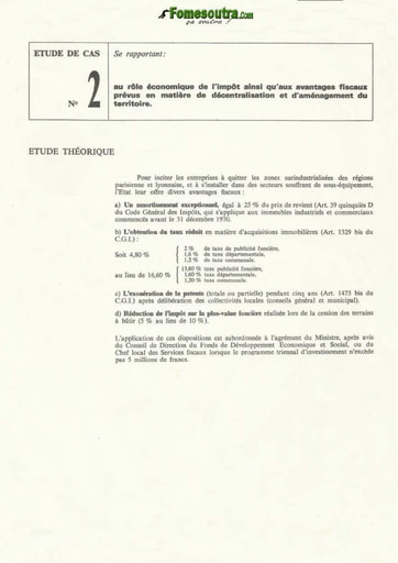 Etude de Cas portant sur le rôle économique de l’impôt - BTS Industriel