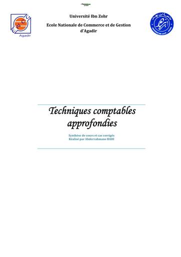 COURS DE Comptabilite approfondie BY TEHUA