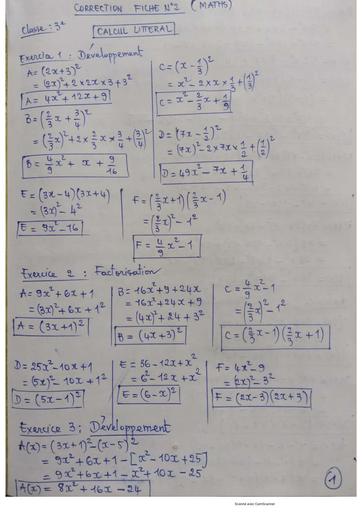 Correction fiche 2 maths (calcul litteral dev&fact) by Tehua.pdf