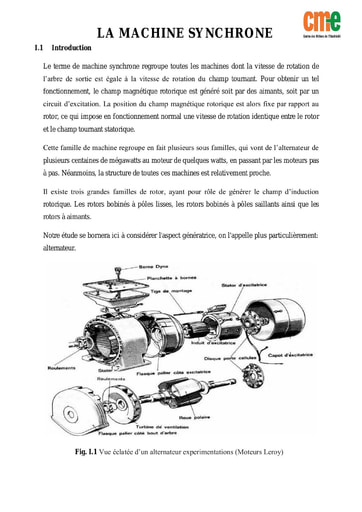 Cours sur la machine synchrone