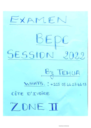 Examen Bepc session 2022 zone 2(maths incomplet)
