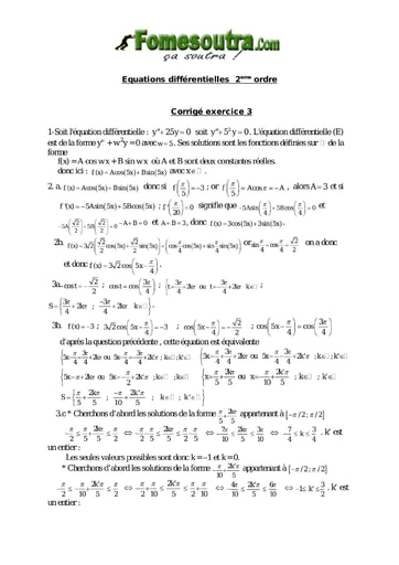 Corrigé TP 13 Equations différentielles 1er ordre - niveau Terminale Scientifique