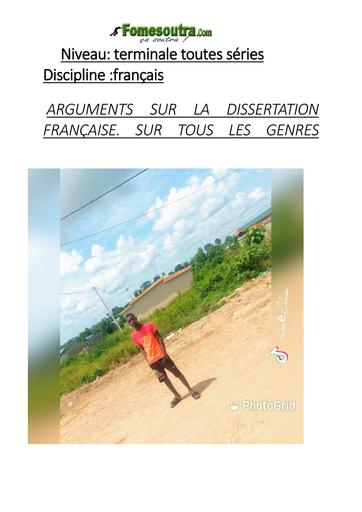 RESUME ET REDACTION DE LA DISSERTATION LITTERAIRE Ané Elvis BY TEHUA