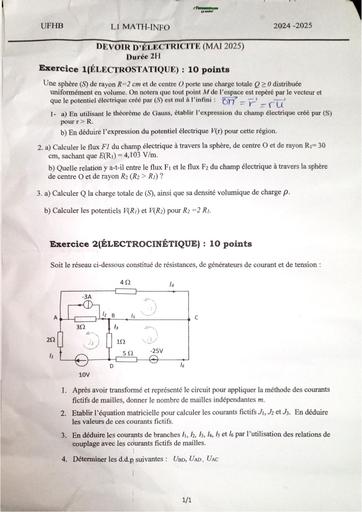 PC SUP proposition de correction du devoir d'électricité MI (2024 2025)