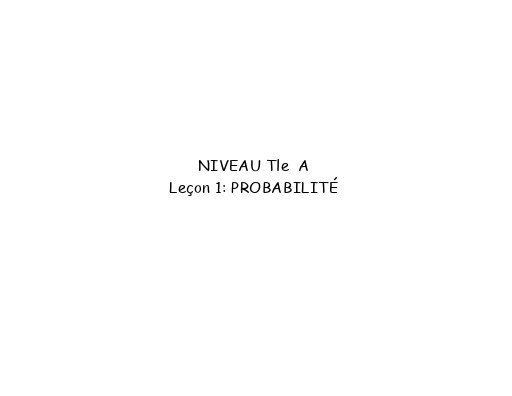 FICHE DE COURS Tle A2   2 PROBABILITES BY TEHUA