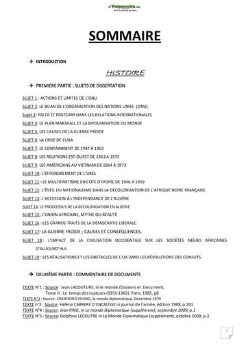 Compil des Corrections Sujet Histoire-Géographie