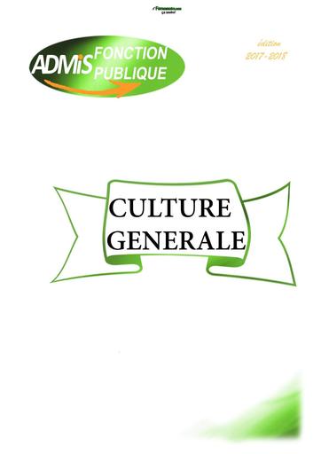 FP CONCOURS ADMINISTRATIVE Culture Generale by TEHUA
