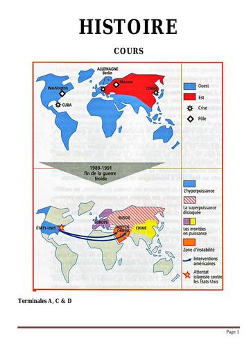 Cours histoire Tle by M.Tehua