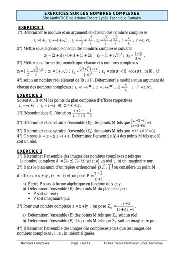 exercices nbre complexes by Tehua.pdf