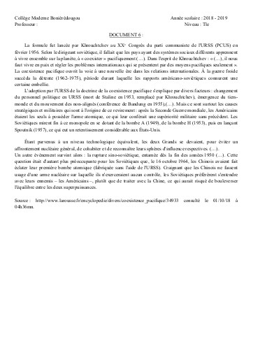 SUPPORT HIST Tle THEME 1 L2 DOC6