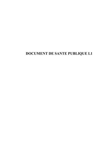 COURS DE SANTE PUBLIQUE by TEHUA