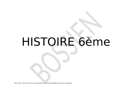 Cours complet d'histoire 6ème ApC fiche by Tehua