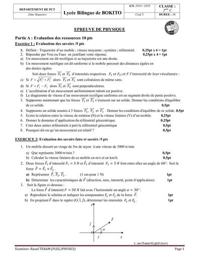 LycéeBBokito Physique 2ndeC 2èmeSéq 2018