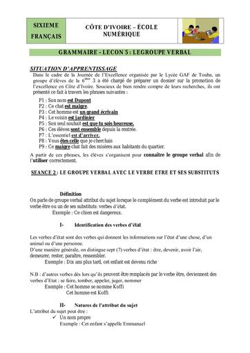 6e Gr L5 S1 GV être substituts